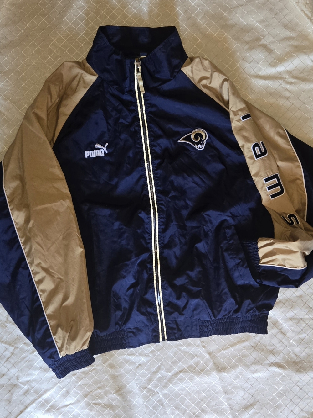 Puma Rams Navy & Gold Windbreaker Jacket